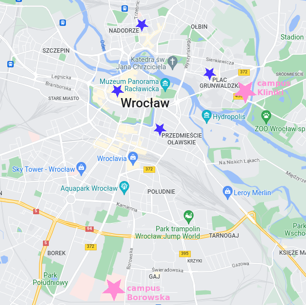 Wroclaw suggested neighborhoods